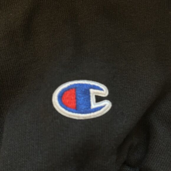 Plus Size 2XL Men's Champion H-Town Hoodie Black Very Good Condition - Picture 4 of 6